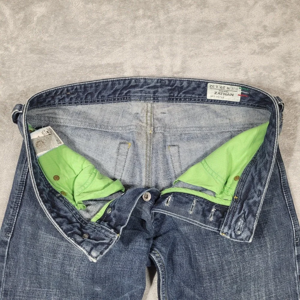 Vintage Diesel Zathan Jeans Mens 29x32 (Fits 31x32) Bootcut Low Rise 0071S Italy